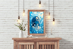 Girl Underwater Anime Wall Art