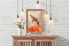 Fantasy Whale in Sky Animal Wall Art