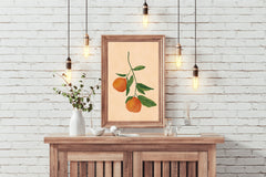 Fruit Tree Branch With Oranges Wall Art