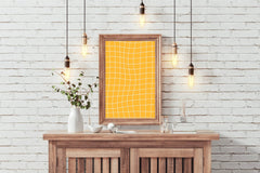 Yellow Curved Background Painting Wall Art - beink online art store
