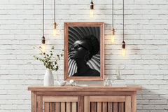 Girl in Goggle Black & White Wall Art