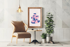 Pink Patterned Vase Wall Art