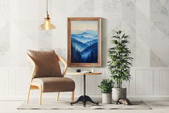 Misty Blue Mountains Wall Art