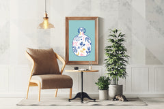 Vase With Flower Design Wall Art