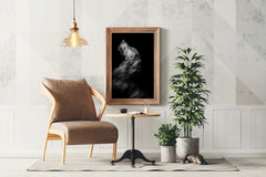 Flat-Coated Retriever Black & White Wall Art