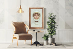 Astronaut in Honey Helmet Wall Art