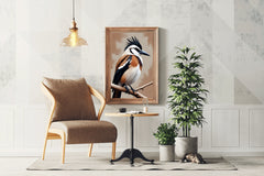 Watercolor Painting of Jay Bird Wall Art