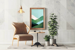 Painting Green Mountains Wall Art - beink online art store