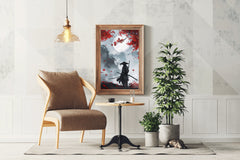 Samurai And Mountain Fuji Wall Art