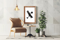 Black Marker Graffiti Symbol Wall Art