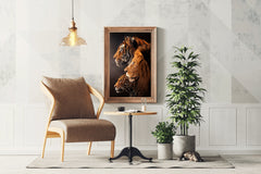 Tiger Lion Cheeta Face Picture Wall Art