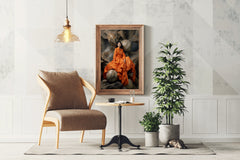 The Serena Maxi Dress in Bright Orange Wall Art