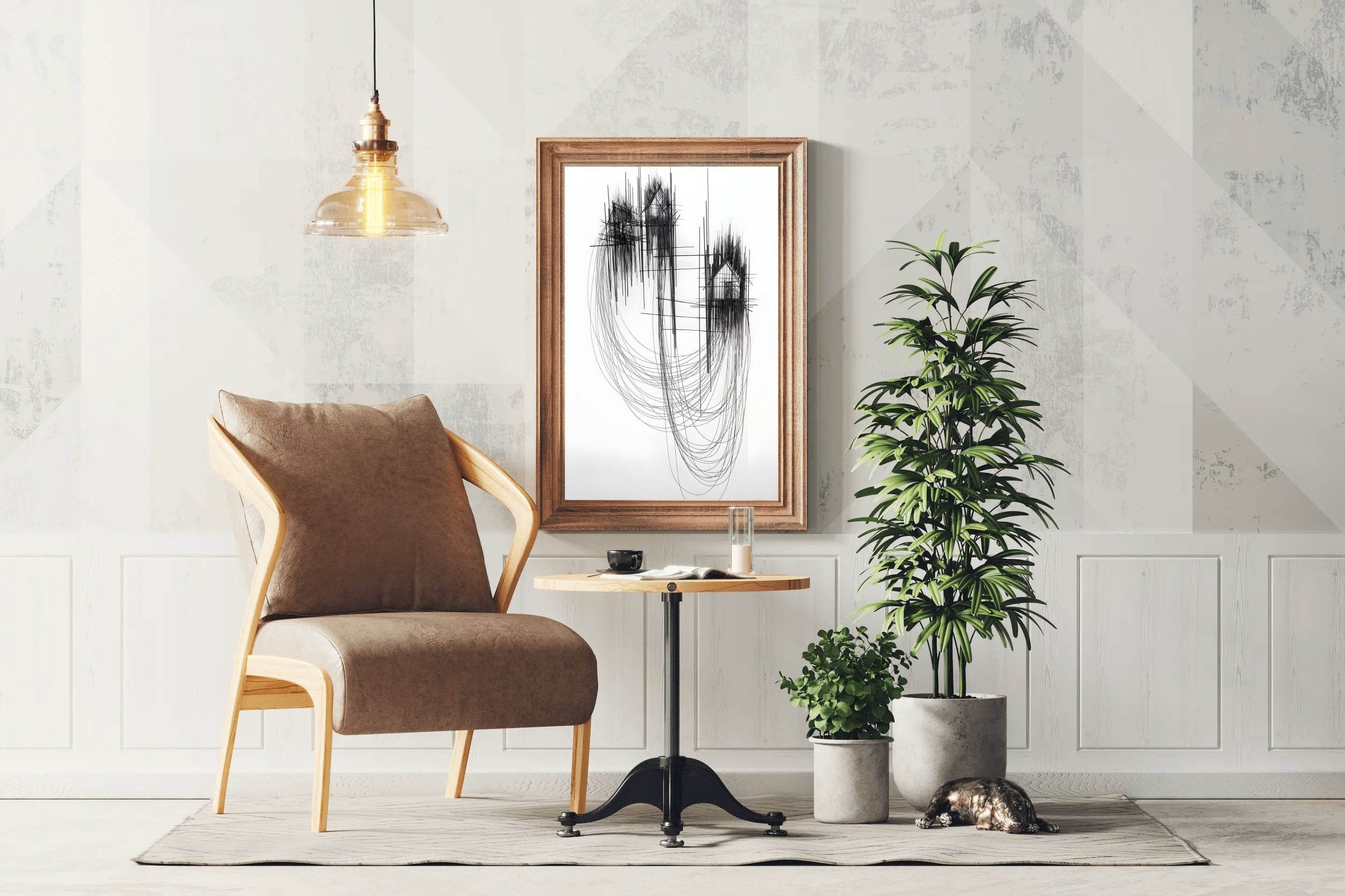 Ink-Drawn Cityscape Modern Wall Art - beink online art store