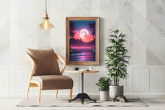Pink Beach In The Moon - beink online art store