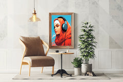 Modern Anime Hijab Girl  Wall  Art