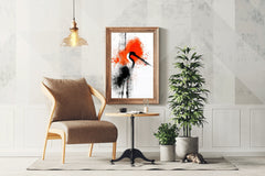 Stork Bird Oil Painting Wall Art