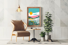 Vibrant Meadow Modern Wall Art