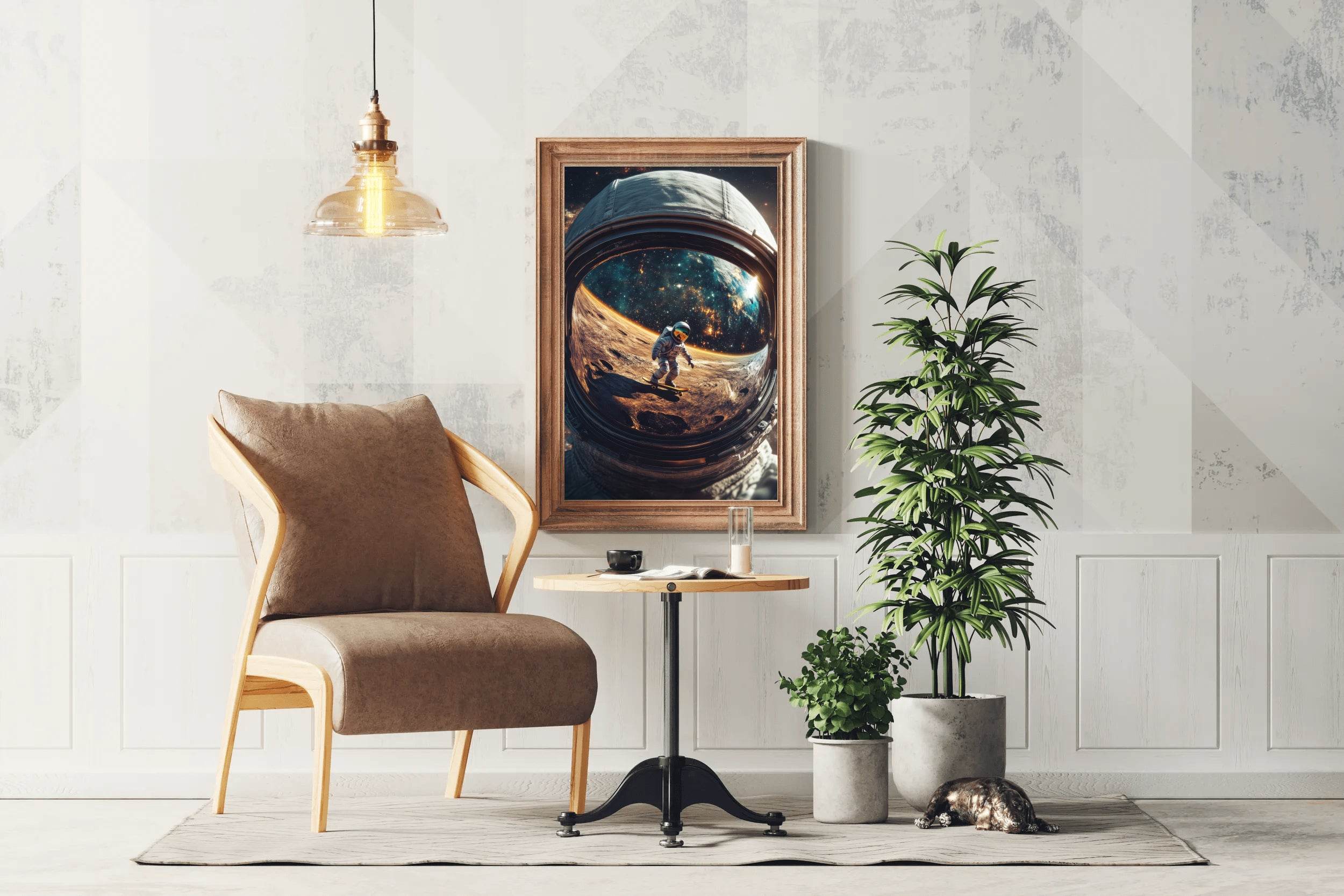 Astronaut in space reflection Wall Art - beink online art store