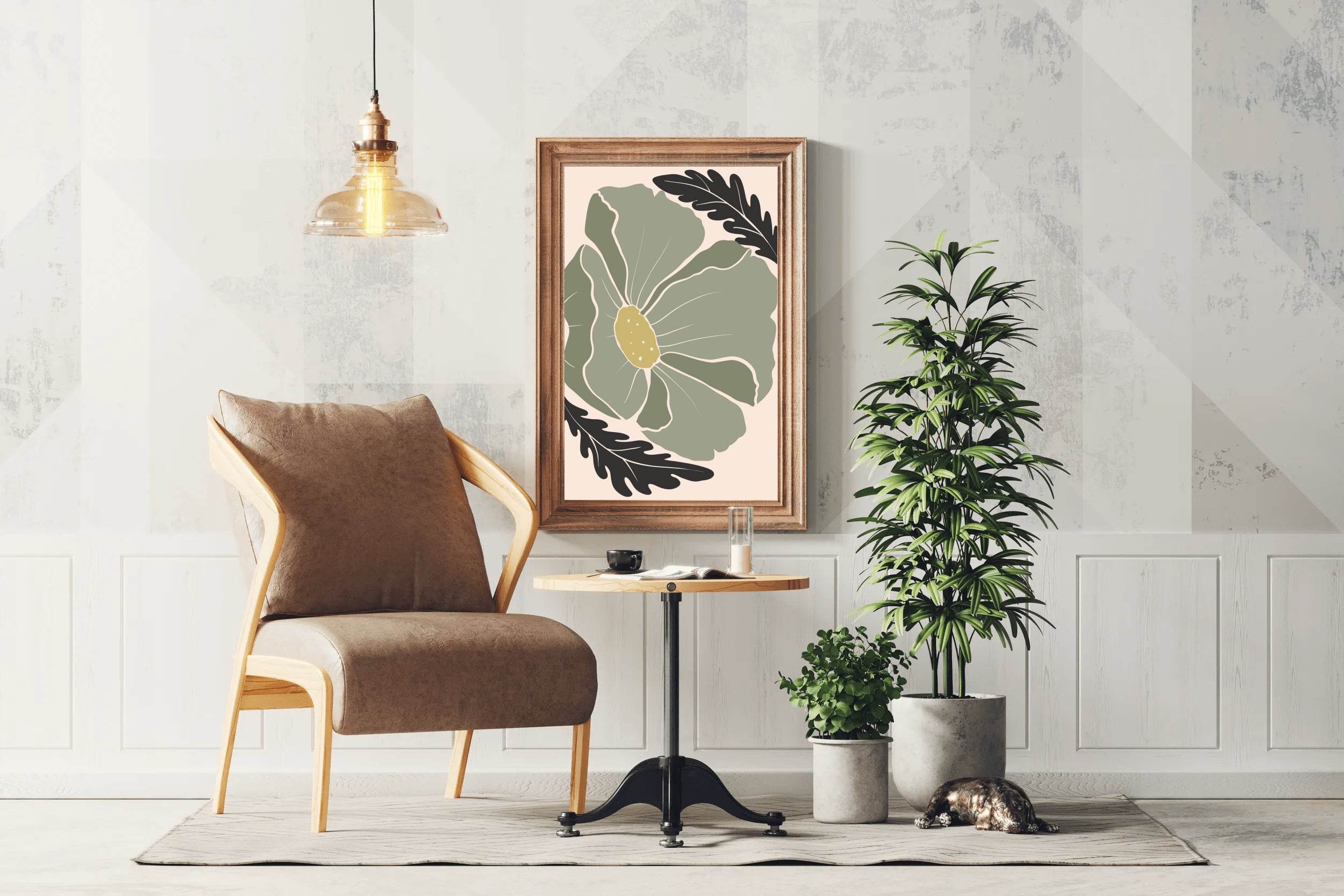 Giant Ivy Flower Painting Wall Art - beink online art store
