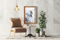 White Horse Runs Wall Art