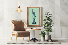 Statue of Liberty Holding Wine Wall Art