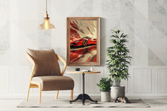 Red Ferrari F8 Wall Art