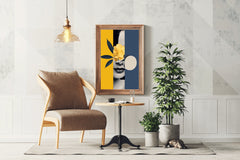 Modern Lady With Flower Abstract Wall Art