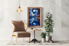 Blue Glass Building Wall Art