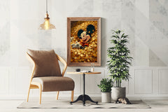 Mickey Mouse in Gold Coins Wall Art