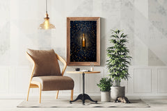 Golden Bottle Wall Art