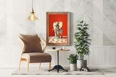 Colorful Robotic Elephant Animal Wall Art