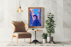 Anime Character with Virtual Reality Glasses Wall Art