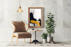 Sketch Wall Art of Man Sitting with Dog - beink online art store