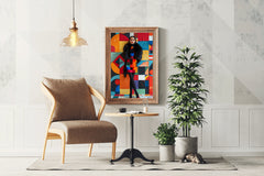 Colorful Silk Short Dress Wall Art