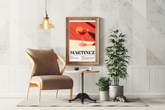 Red Martinez cocktail Wall Art