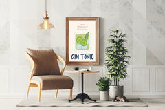 Gin and Tonic Cocktail Wall Art