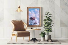 Floral Vespa in Clouds Wall Art - beink online art store