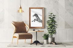 Sorrel Horse Black & White Wall Art