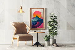 Oil Paint Rainbow Hills Modern Wall Art