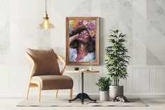 Elegant African Woman Canvas  Wall Art