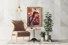 Anime style Boy and Girl couple Wall  Art