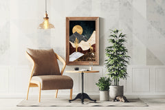 Desert Moonlit Modern Wall Art