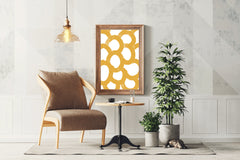 Yellow Contiguous Circles Wall Art