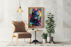 Cartoon Illustration Painting of Batman