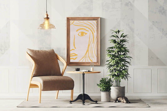 Half Face of A Woman Wall Art - beink online art store