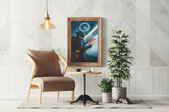 astronaut holding a piece of paper Wall Art - beink online art store