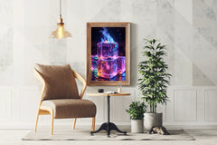 Fire Ice Cube Wall Art