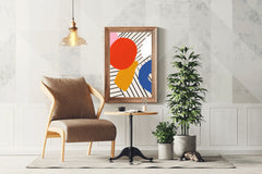 Geometric Color Combination Painting Wall Art