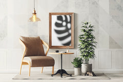 Zebra Footprint Black & White Wall Art