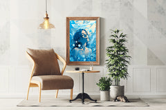 Girl Underwater Anime Wall Art